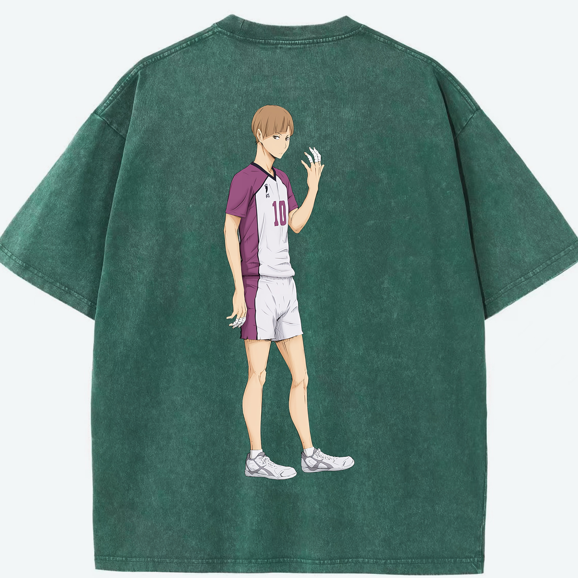 （画像用） ハイキュー!! Haikyu!! 綿100% ヴィンテージ風 半袖Tシャツ（背面プリント）